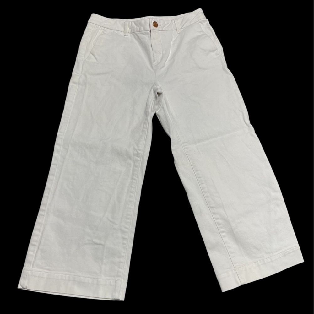 Massimo Dutti Women’s White 6 Capri/Cropped Jean in EUC